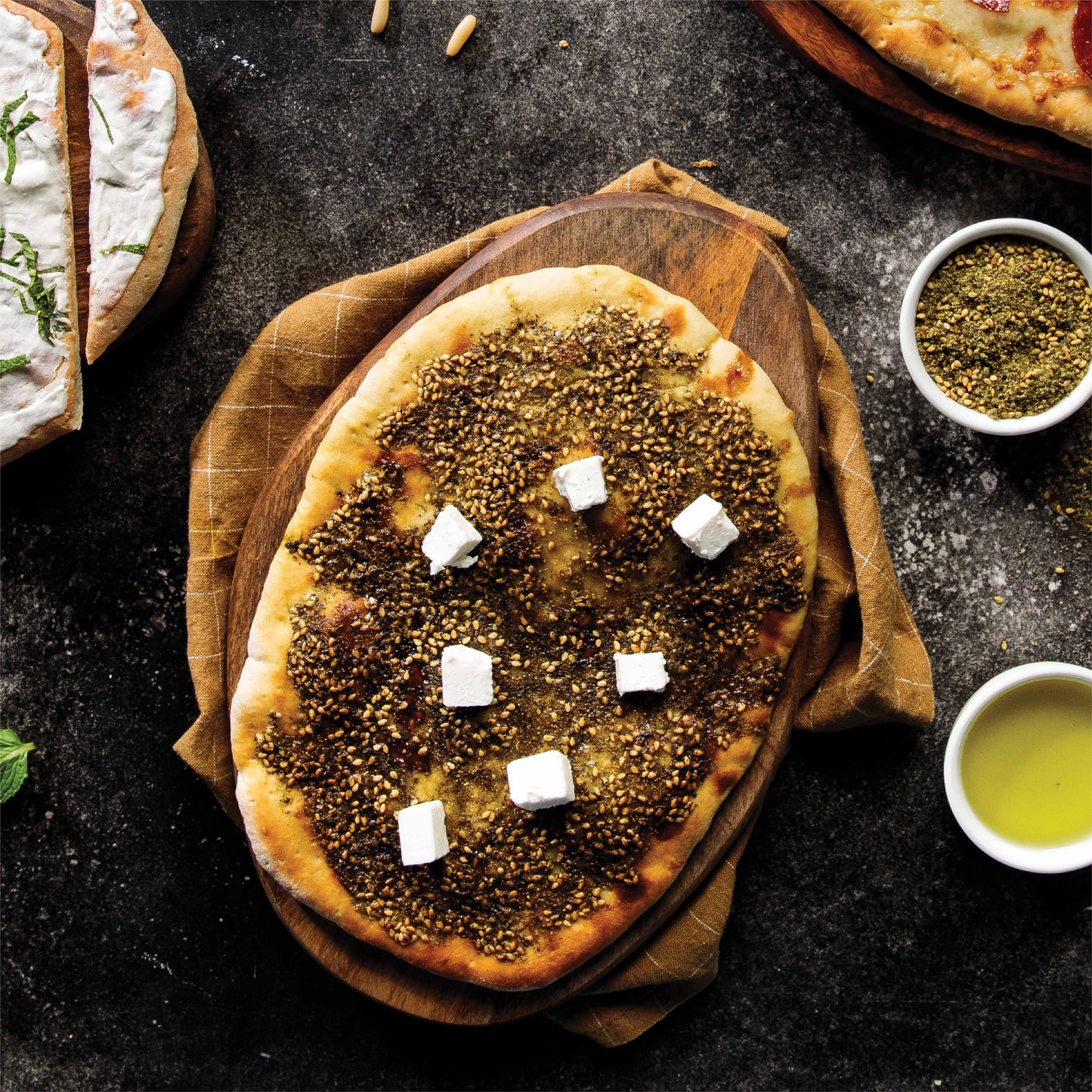 Zataar with Feta Cheese Manaeesh Kitchen by Abeer