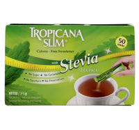 Tropicana Slim Calorie Free Sweetener With Stevia Stick Pack 50pcs