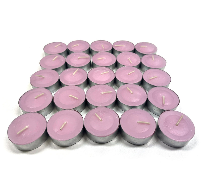 Maple Leaf Scented Tealight Candle Set 25pcs Pink Rose
