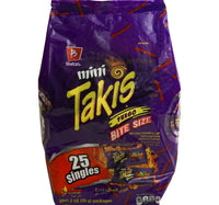Takis Mini Takis Fuego Hot Chili Pepper & Lime Bite Size Tortilla Chips 25 x 35 g