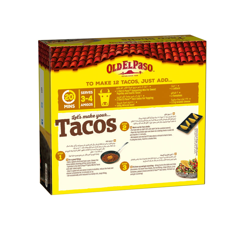 Old El Paso 12 Crunchy Taco Shells 156 g