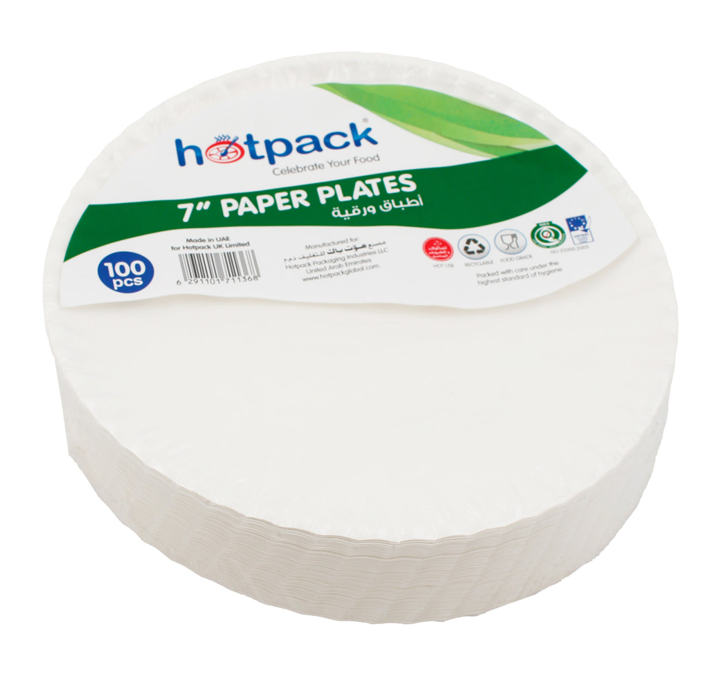 Hotpack Paper Plate 7 " 100 pcs