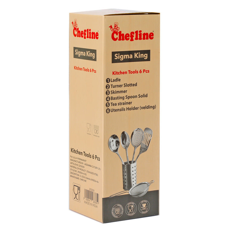 Chefline Stainless Steel Kitchen Utensils JFKE924-6 6pcs
