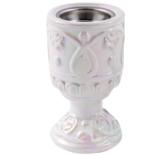 Maple Leaf Oud, Bakhoor Ceramic Incense Charcoal Burner 14.5cm White