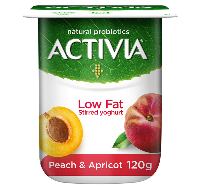 Activia Stirred Yoghurt Low Fat Peach & Apricot 120 g Sultan Center