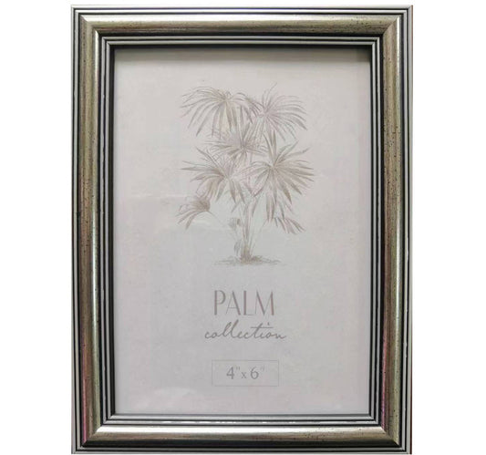 Maple Leaf PVC Photo Frame Silver 4x6 inch