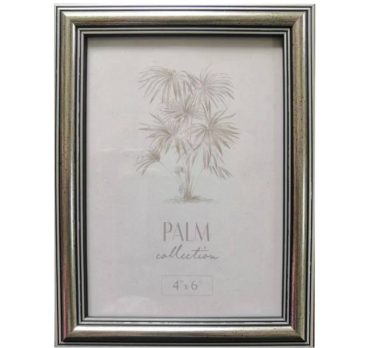 Maple Leaf PVC Photo Frame Silver 4x6 inch