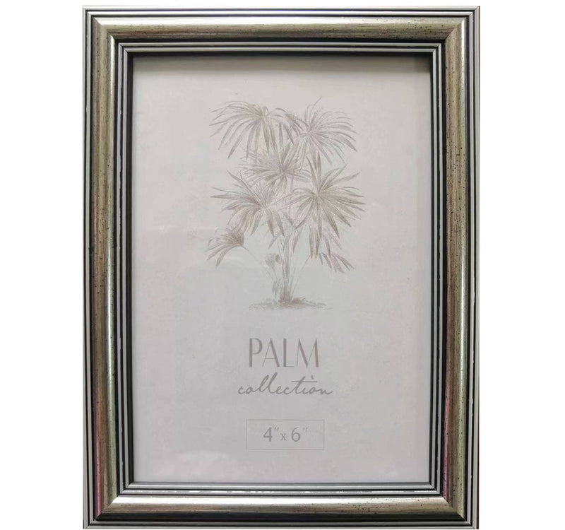 Maple Leaf PVC Photo Frame Silver 4x6 inch