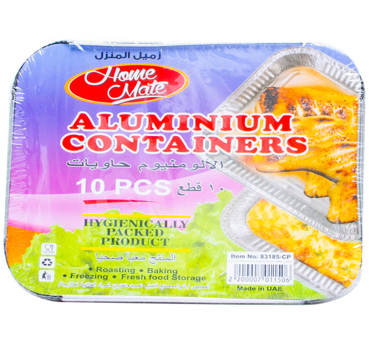 Home Mate Aluminium Containers With Lid 83185-CP 10pcs