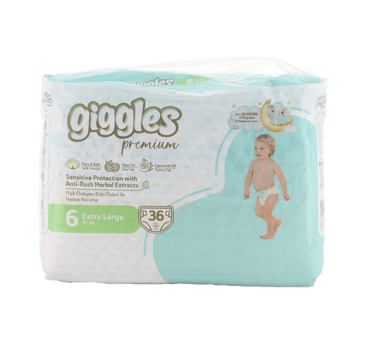 Giggles Premium Baby Diaper Extra Large Size 6 15+ kg 36 pcs