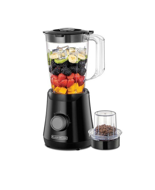 Black+Decker 1.5L 500W Blender with Grinding Mill, Black, BX530-B5