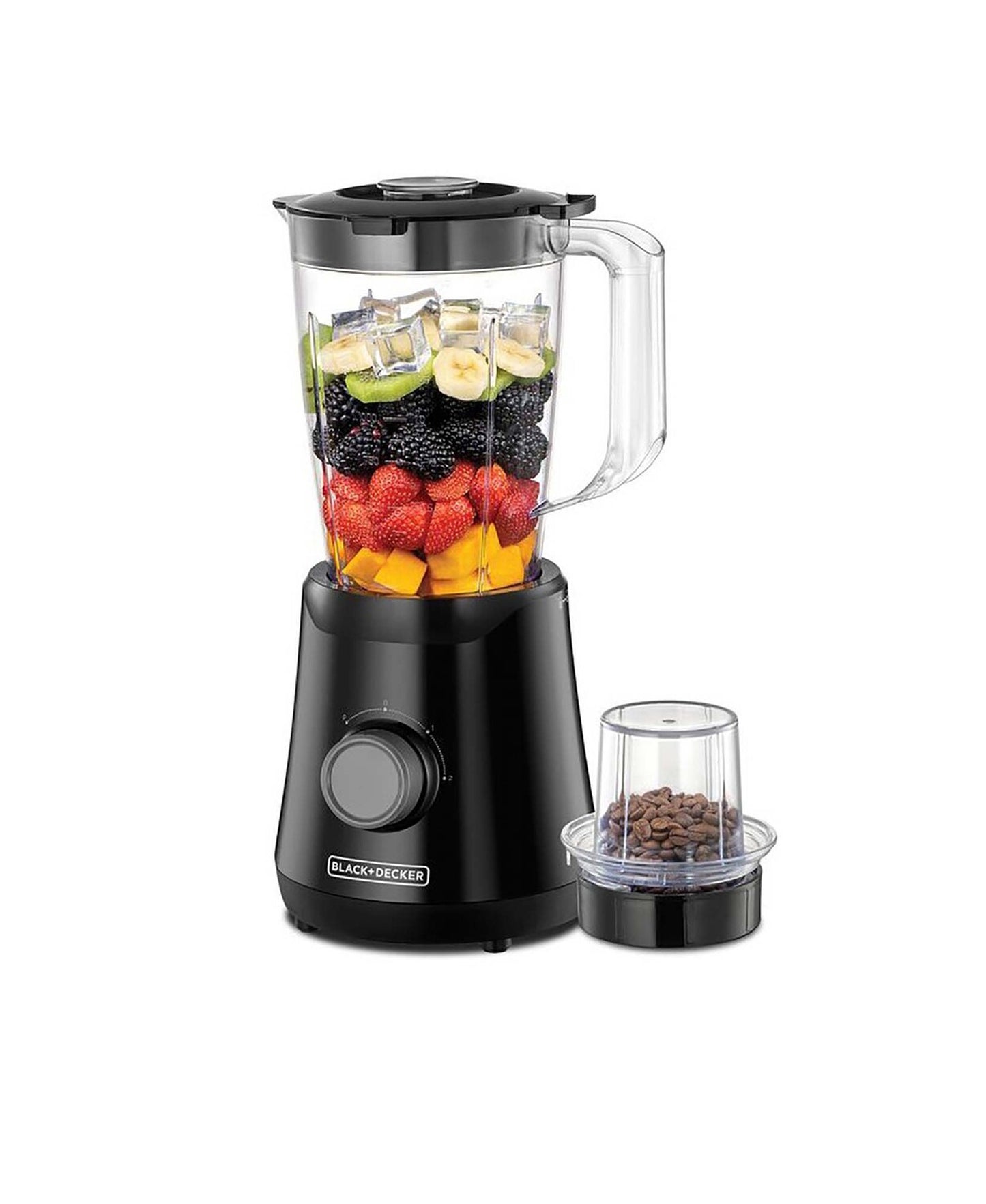 Black+Decker 1.5L 500W Blender with Grinding Mill, Black, BX530-B5