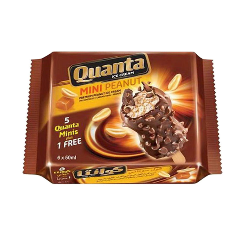 Quanta Peanut Mini Ice Cream Stick Value Pack 6 x 50 ml
