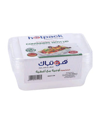 Hotpack Microwavable Container With Lid Capacity 750 ml 5 pcs