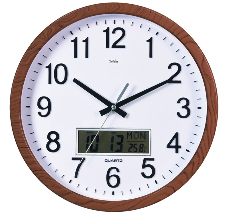 Splendor Eric Wall Clock, 36 cm, Cherry, PW288-1706
