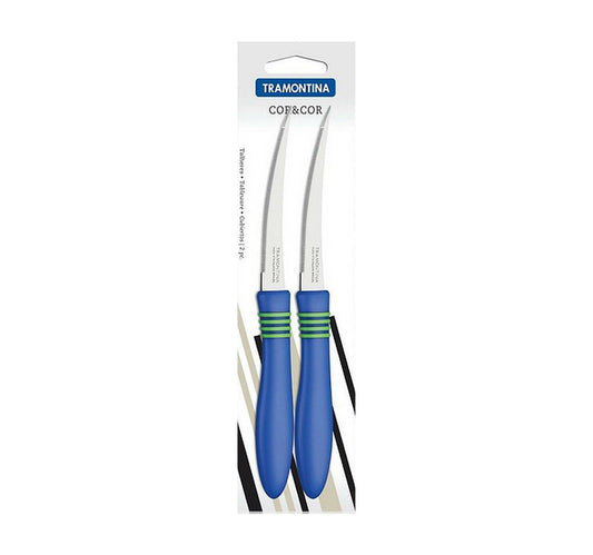 Tramontina Cor&Cor Steak Knife, 2 Pcs, 5 inches, Assorted, 23462/5