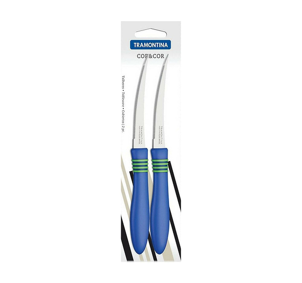Tramontina Cor&Cor Steak Knife, 2 Pcs, 5 inches, Assorted, 23462/5