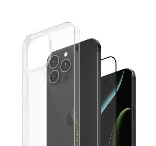 Smartix Ultraguard Bundle for iPhone 16 Pro Max, Case + Screen Protector, SM16PMBNCL