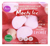 Buono Mochi Ice Lychee Sorbet Non-Dairy Frozen Dessert 156 g Lulu Hypermarket