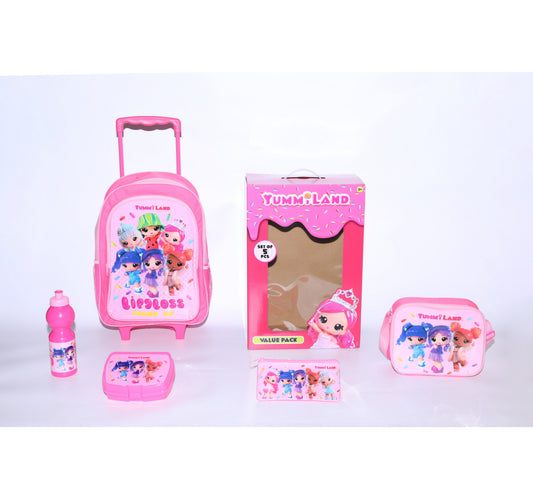 Yummi Land 5 pcs Trolley Backpack Set, 16 inches, FK16425