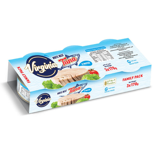 Virginia White Meat Tuna In Water 3 x 170 g