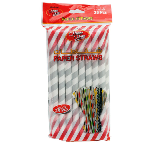 Home Mate Paper Straw 25 pcs