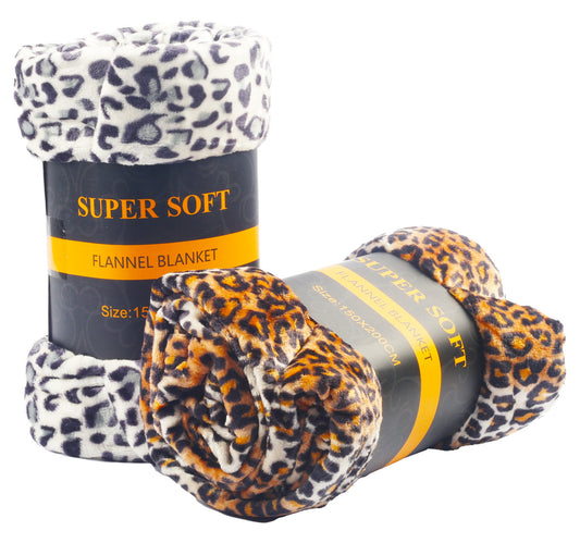Super Soft Flannel Blanket Printed 150 x 200cm Assorted