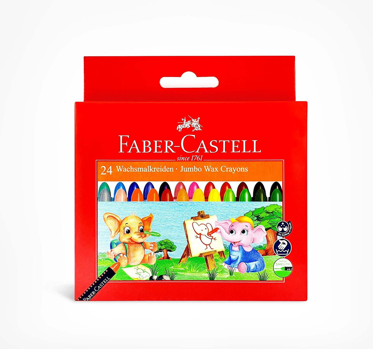 Faber-Castell Jumbo Wax Crayons 24 Pieces