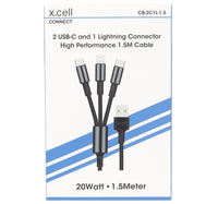 X.Cell 3 In 1 Cable 2C1L-1.5 Meter Lulu Hypermarket