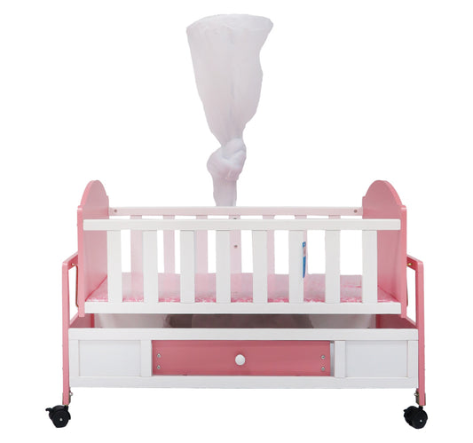 First Step Baby Wooden Cradle, White A25, 5370B2