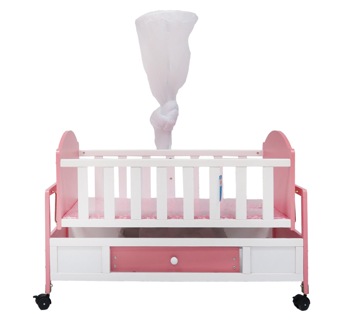 First Step Baby Wooden Cradle, White A25, 5370B2