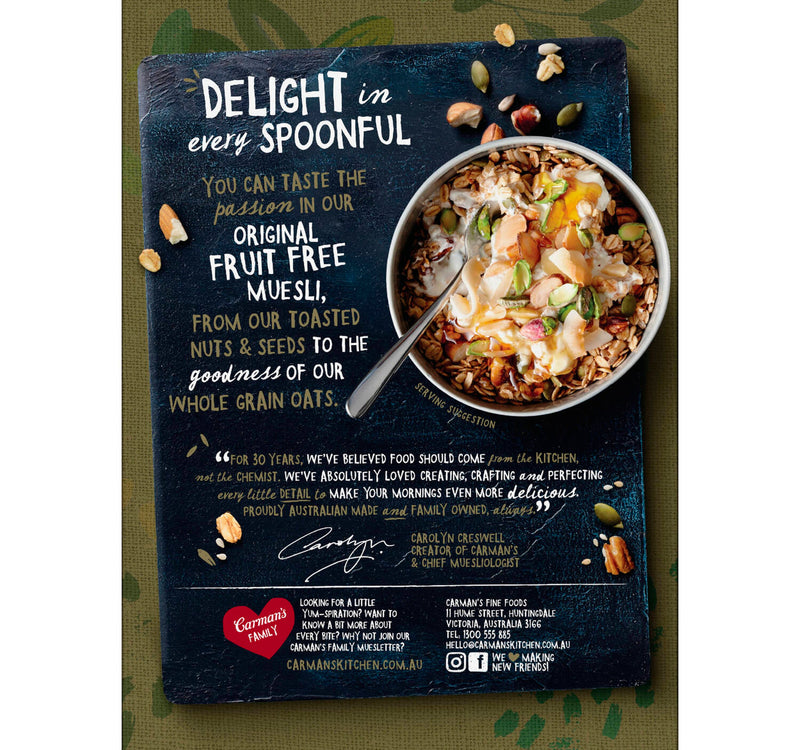 Caraman's Original Fruit Free Muesli 500 g