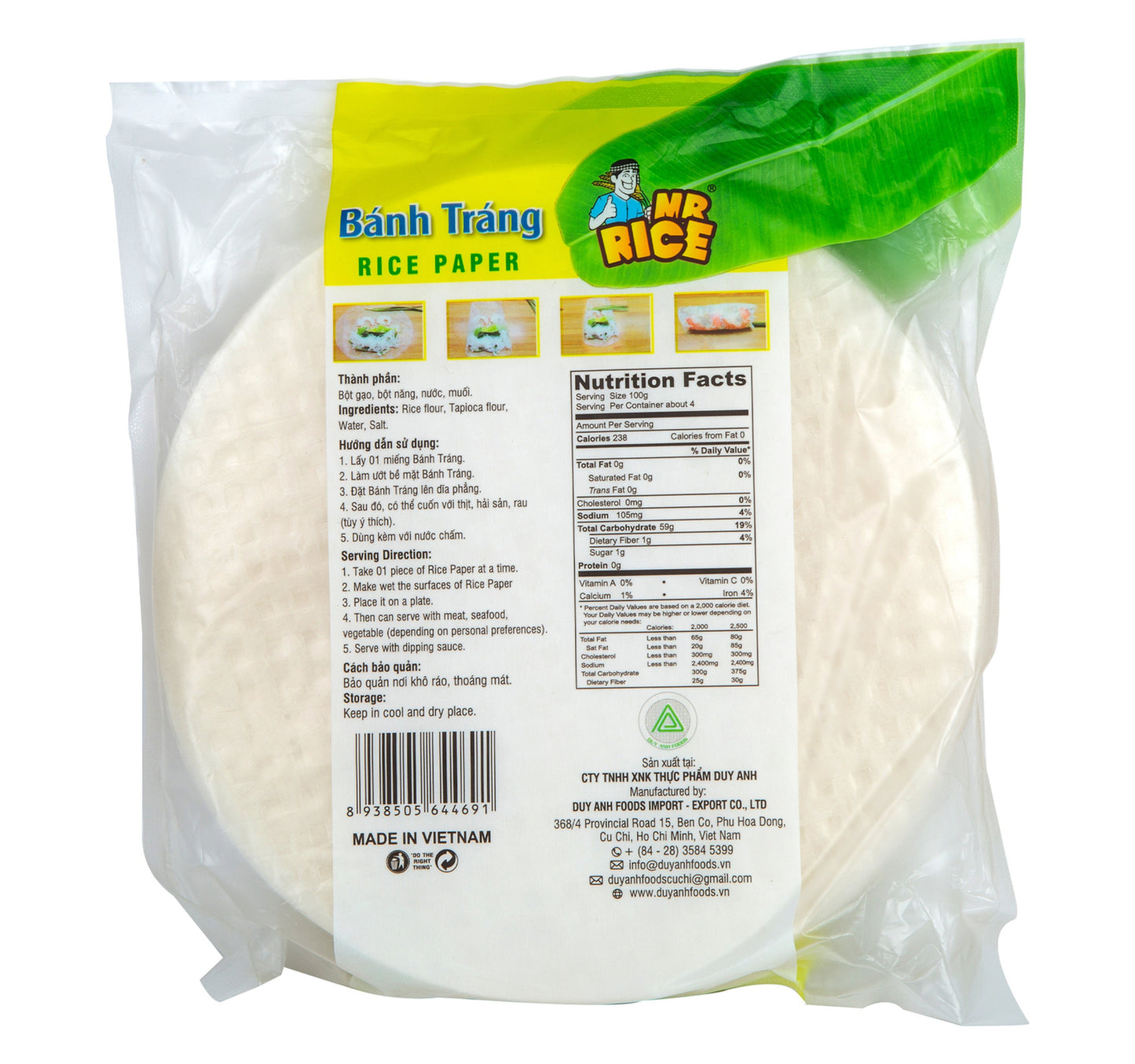 Mr. Rice White Rice Paper 22cm 400 g
