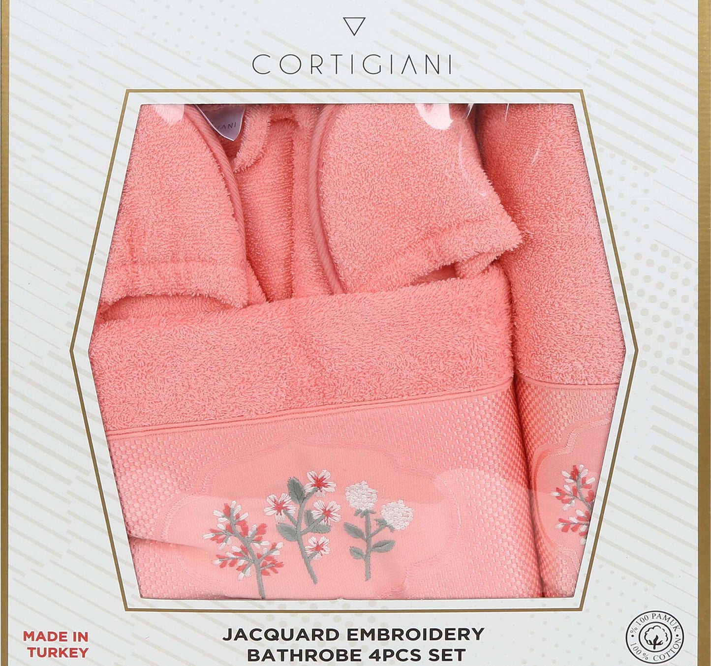 Cortigiani Bathrobe, 4 pcs, Assorted, BGNL01
