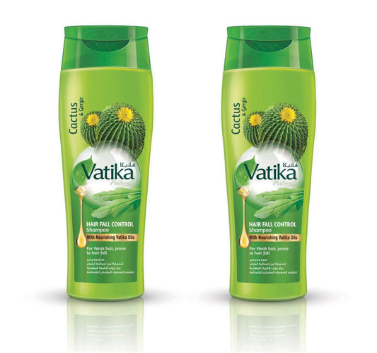 Vatika Cactus And Gergir Hair Fall Control Shampoo 2 x 400 ml