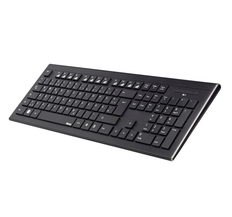Hama Cortino Wireless QWERTY Keyboard/Mouse Set, D3182664