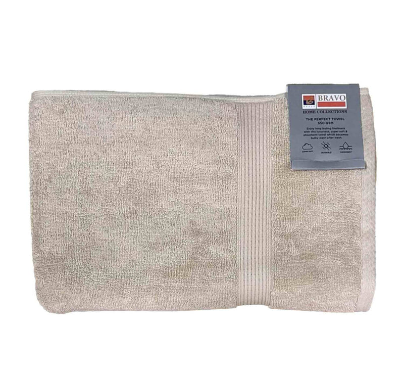 Bravo Bath Towel, 70 x 140 cm, Beige