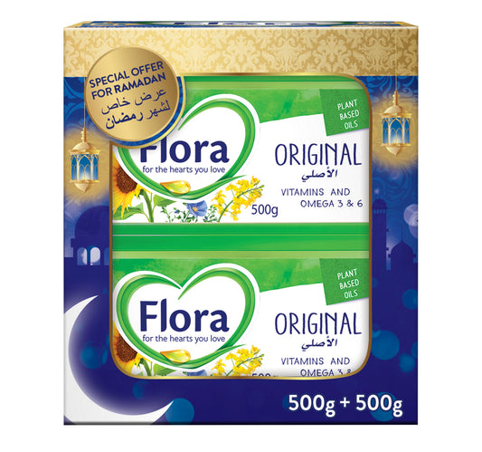 Flora Original Vegetable Oil Spread Value Pack 2 x 500 g Lulu Hypermarket