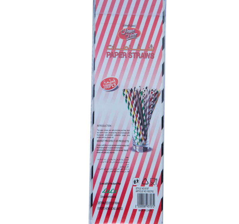 Home Mate Paper Straws 100pcs