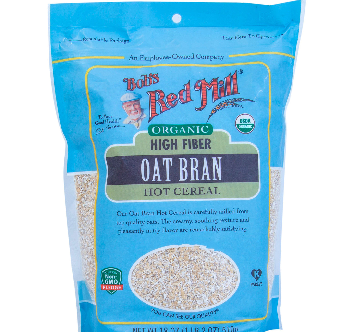 Bob's Red Mill Organic Oat Bran Hot Cereal 510 g Lulu Hypermarket