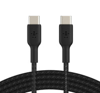 Belkin BoostCharge Braided USB-C to USB-C Cable, 1 m, Black, CAB004BT Lulu Hypermarket