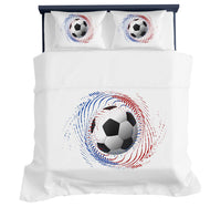 Maple Leaf Foot Ball Comforter 4pc Set 240x260cm Assorted
