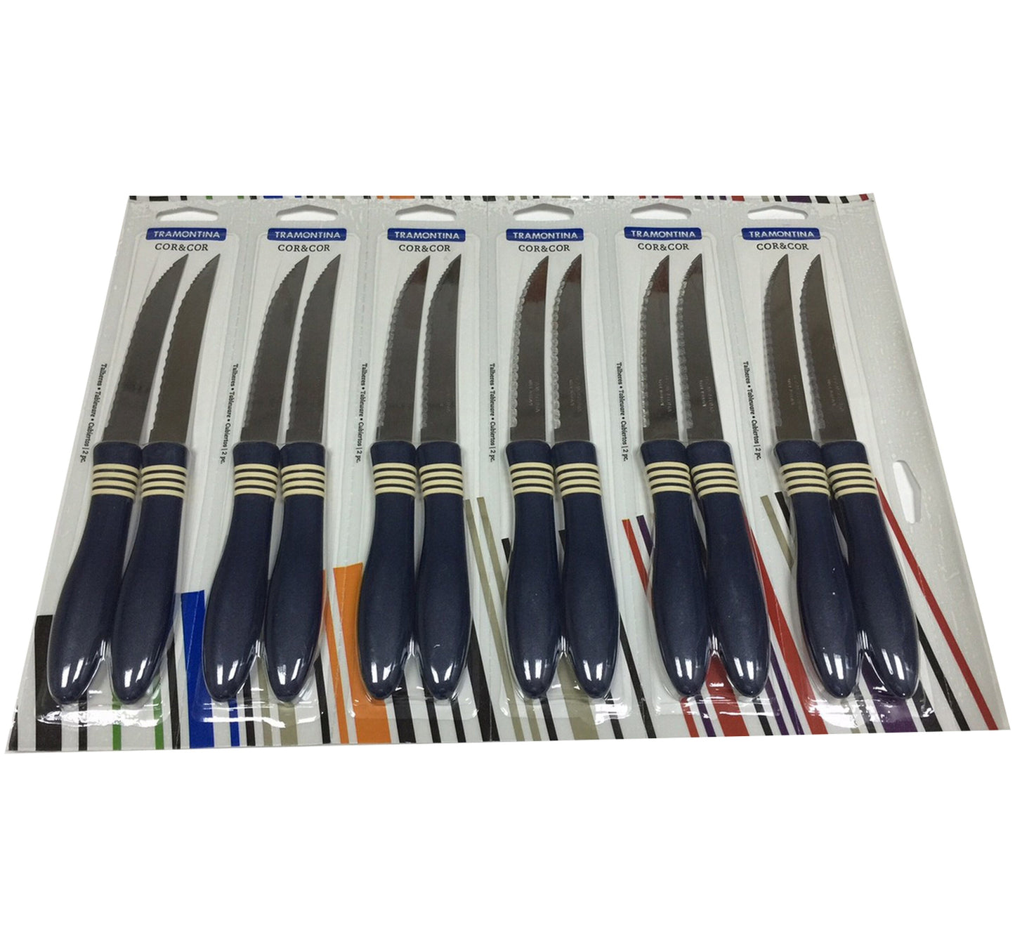 Tramontina Cor & Cor Knife, 2 Pcs, 5 inches, Assorted, TR23466