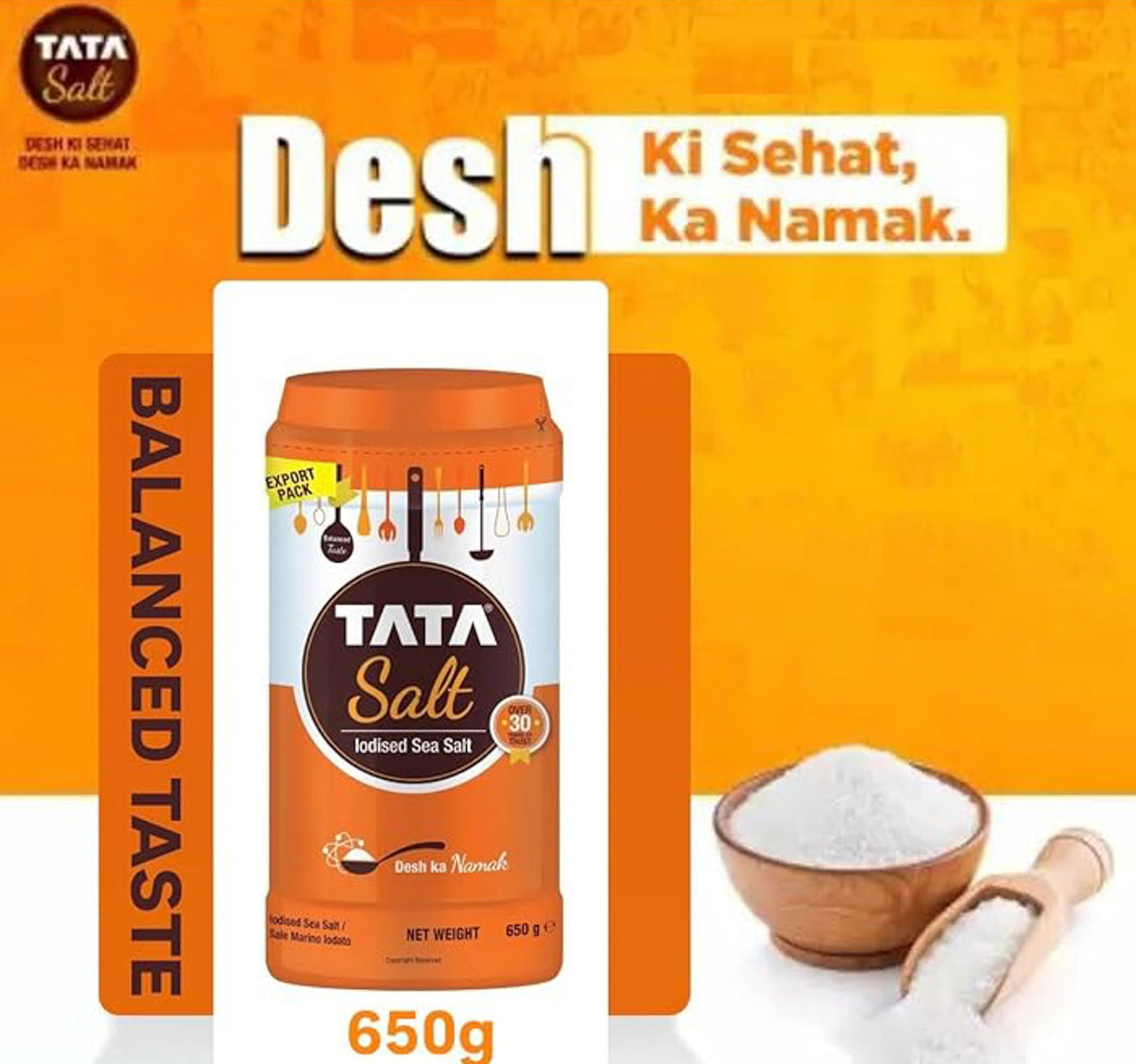 Tata Iodised Table Salt 650 g