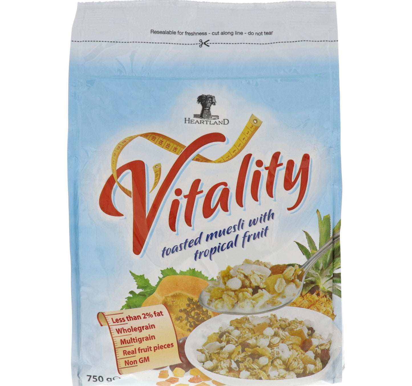 Heartland Vitality Toasted Muesli With Tropical Fruit 750 g