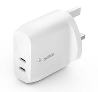 Belkin WCB006myWH Dual 20W USB-C PD Charger Lulu Hypermarket