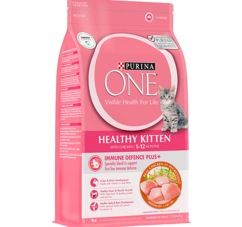 Purina One Healthy Kitten Catfood With Chicken For 1-12 Months 1.2 kg