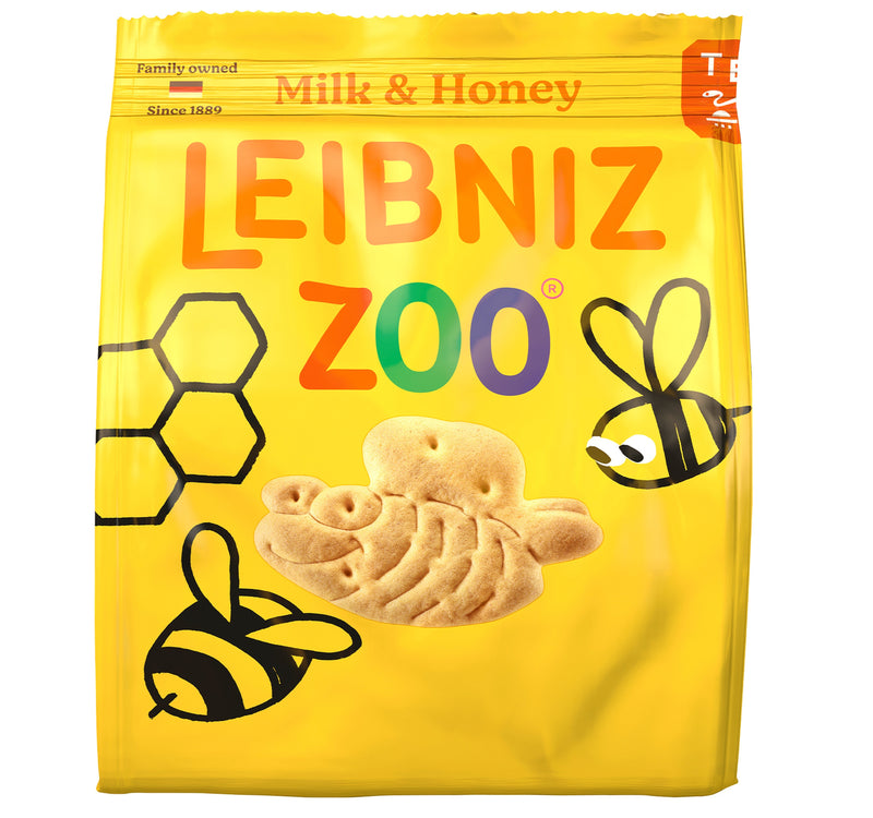 Bahlsen Leibniz Zoo Milk & Honey Biscuits 100 g