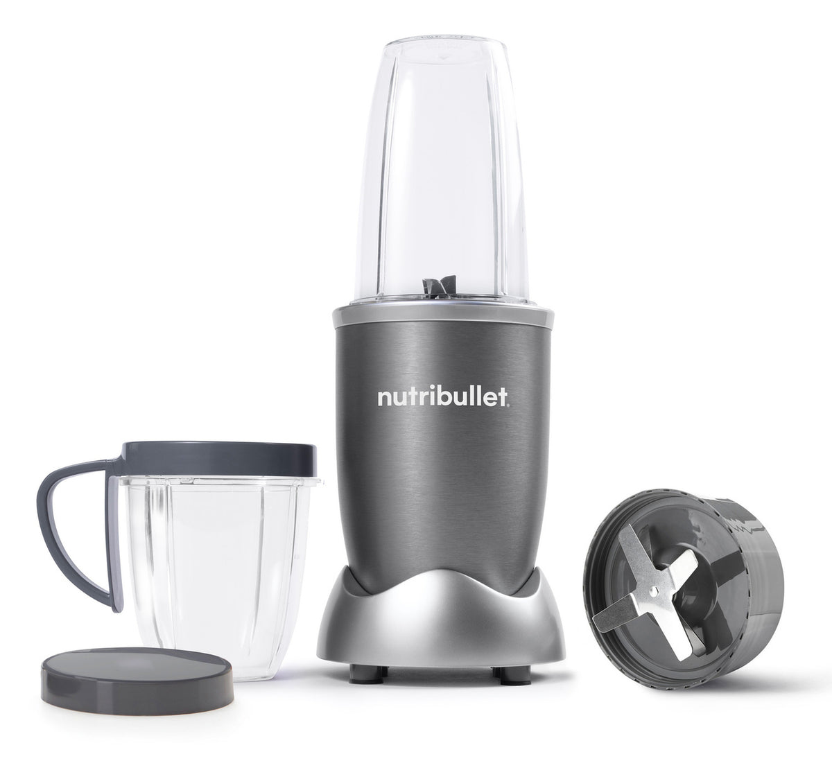 NutriBullet Multi-Function High Speed Blender, 600 W, 5 Piece Set, Gray, NBR-0812M