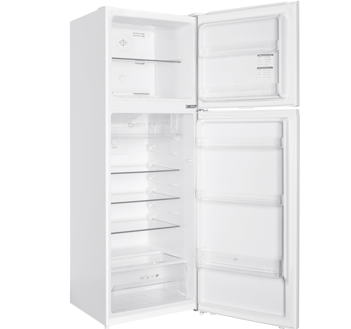Super General Double Door Refrigerator, 267L Gross Capacity, White, SGR360NW